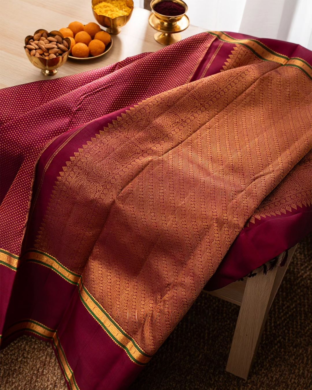 Maroon Luxurious Soft Banarasi Silk Saree