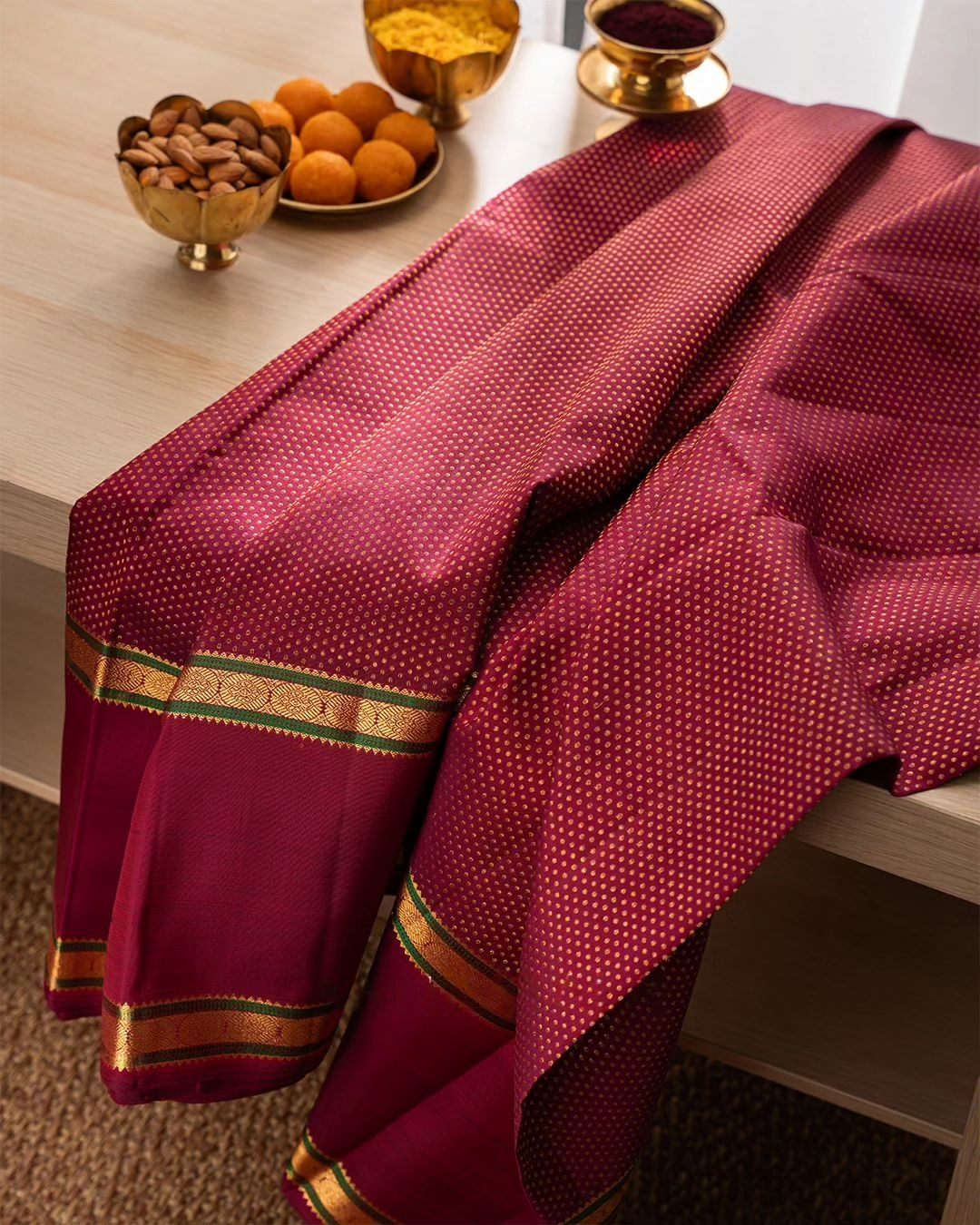 Maroon Luxurious Soft Banarasi Silk Saree