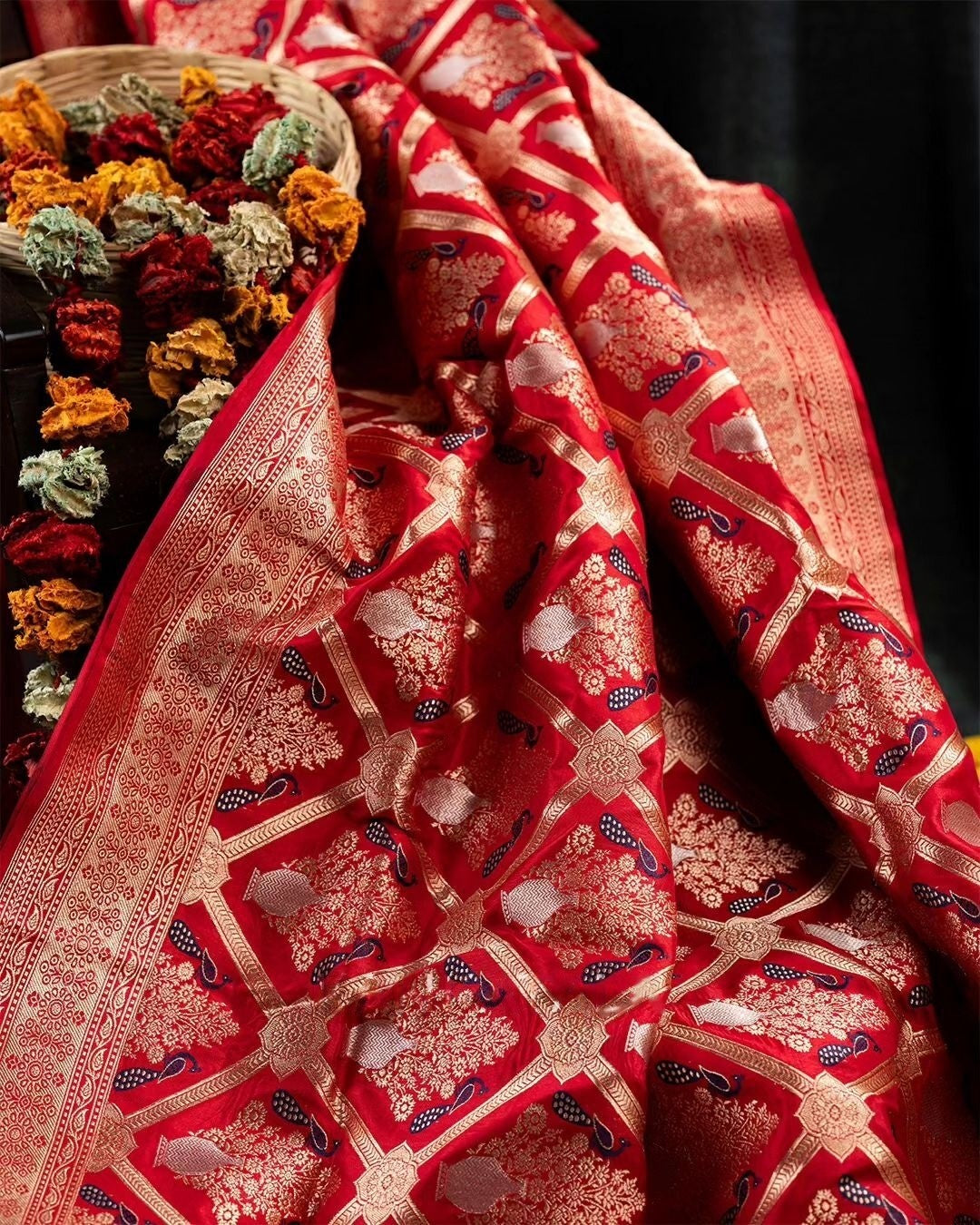 Red Luxurious Soft Banarasi Silk Saree