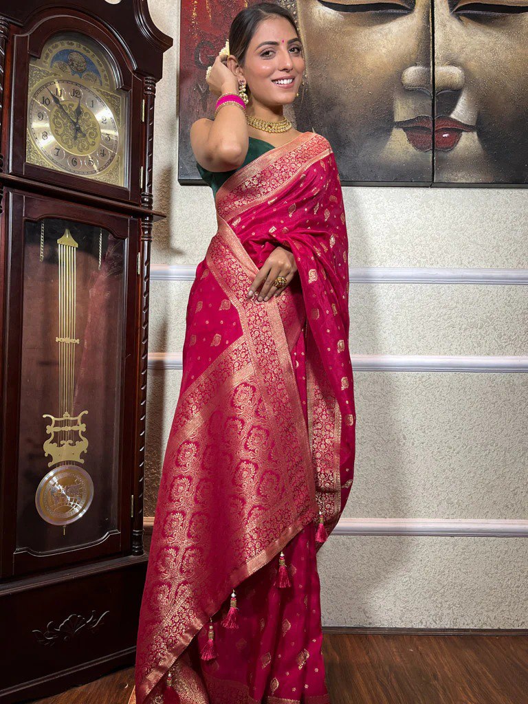 Gratifying Dark Pink Soft Silk