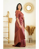 Scrumptious Wine Soft Silk Saree