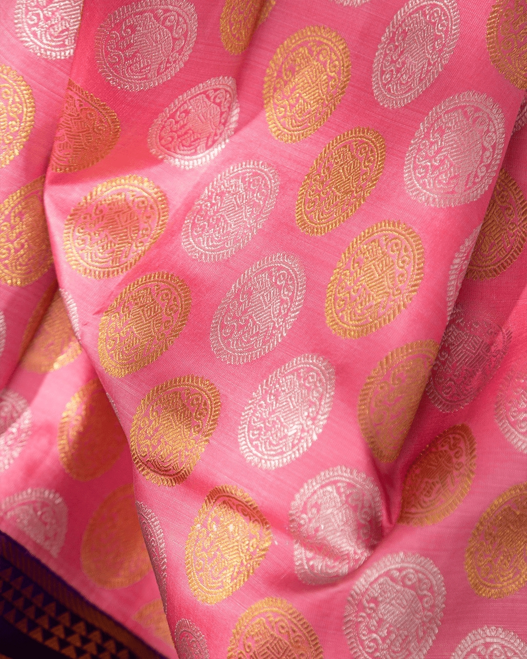 Dark Pink Luxurious Soft Banarasi Silk Saree