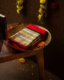 Red Black Luxurious Soft Banarasi Silk Saree