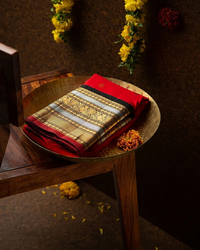 Red Black Luxurious Soft Banarasi Silk Saree