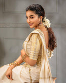 Special White Soft Banarasi Silk Saree