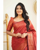 Gratifying Red Soft Silk Saree