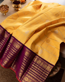 Yellow Luxurious Soft Banarasi Silk Saree