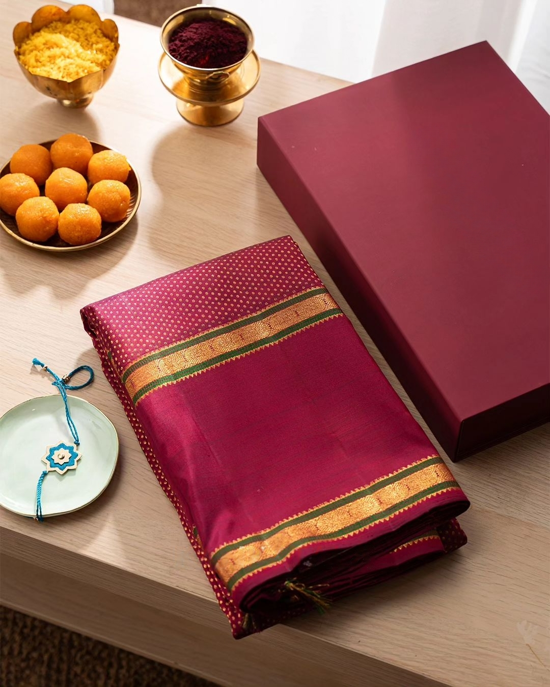 Maroon Luxurious Soft Banarasi Silk Saree