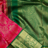 Assemblage Dark Pink Soft Banarasi Silk Saree