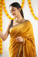 Yellow Color Premium Cotton Silk Saree