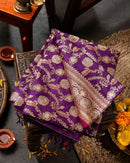 Violet Luxurious Soft Banarasi Silk Saree