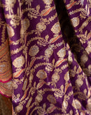 Violet Luxurious Soft Banarasi Silk Saree