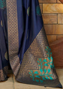 Cerulean Blue Banarasi Silk Saree