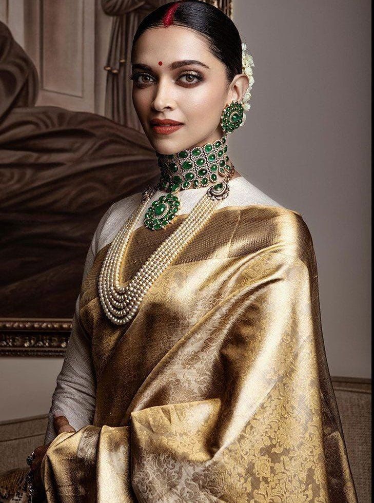 Lavatory Cream Banarasi Silk Saree