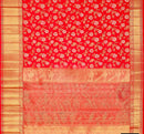 Cantaloupe Red Banarasi Silk Saree