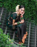 Basil Green Banarasi Silk Saree