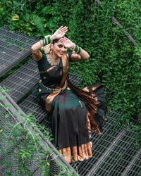 Basil Green Banarasi Silk Saree
