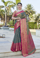 Grey Colour Kanchipuram Tissue Silk Saree