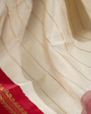 Off White Luxurious Soft Banarasi Silk Saree