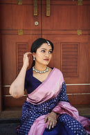 Cobalt Blue Banarasi Silk Saree