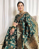 Fructuous Green Banarasi Silk Saree
