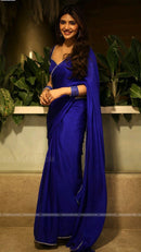 Royal Blue Georgette Saree with Sequin Border