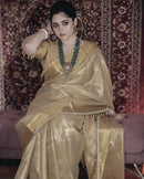 Pure Gold Tissue Silk Saree with Subtle Zari Finish