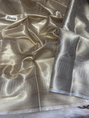 Janaki – Silver Tissue Silk Saree with Jacquard Weaving Elegance