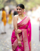 Pattu – Banarasi Soft Silk Saree in Refined Minimal Weave