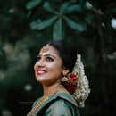 Rama Green Color Banarasi Soft Silk Saree