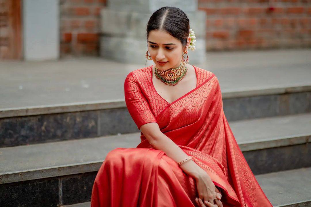 Red Soft Banarsi Silk Saree