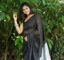 Black Banarasi Soft Silk Saree With Weaving Work