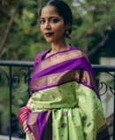 Tempting Pista Soft Silk Saree