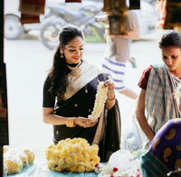 Black Soft Lichi Silk Cloth Saree