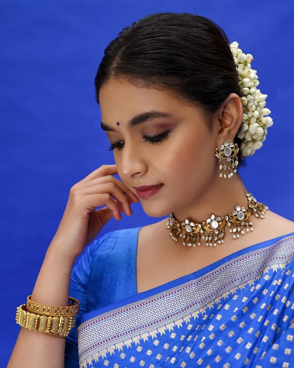 Royal Blue Banarasi Soft Silk Saree