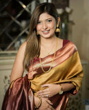 Yellow With Maroon Banarasi Soft Silk Sarees