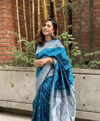 Pehnava Multy Color Woven Art Silk Saree