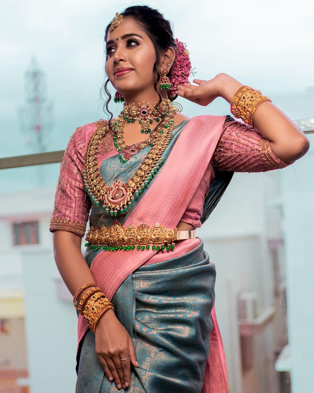 Alluring Firozi Soft Silk Saree