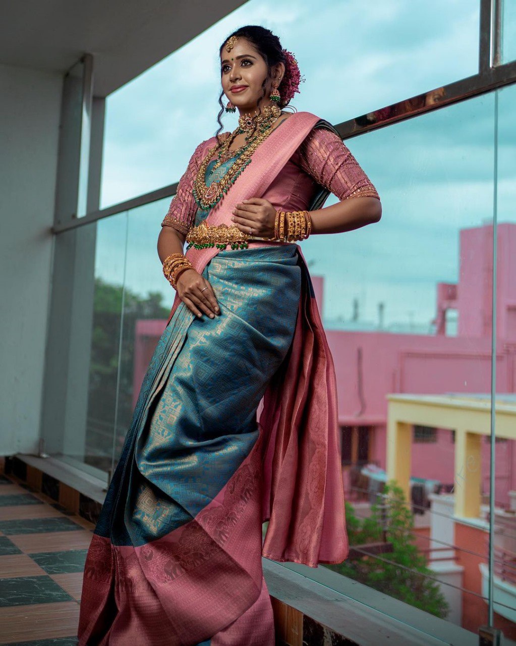 Alluring Firozi Soft Silk Saree