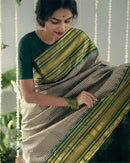 Glamorous Grey Soft Silk Saree
