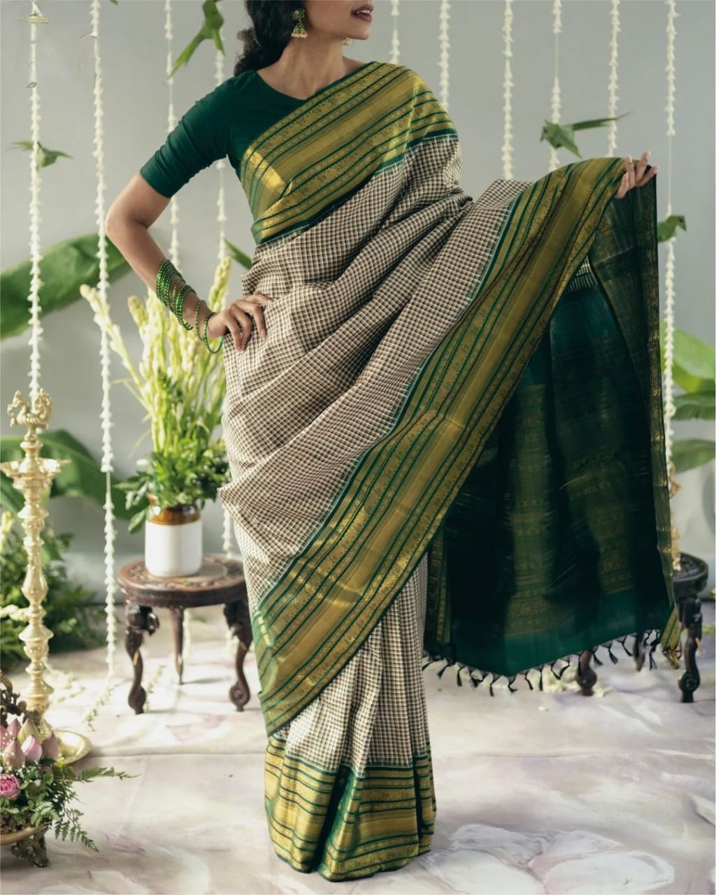 Glamorous Grey Soft Silk Saree