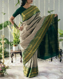Glamorous Grey Soft Silk Saree