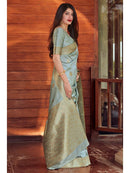 Beauteous Grey Soft Silk Saree