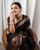 Ravishing Black Soft Silk Saree