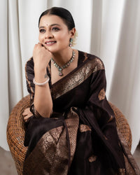 Ravishing Black Soft Silk Saree