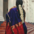 Exquisite Navy Blue Cotton Silk Saree