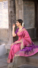 Angelic Lavendor Soft Silk Saree