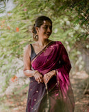 Marvellous Dark Pink Cotton Silk Saree