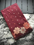 Mesmerising Maroon Soft Banarasi Silk Saree