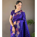 Prominent Royal Blue Soft Banarasi Silk Saree